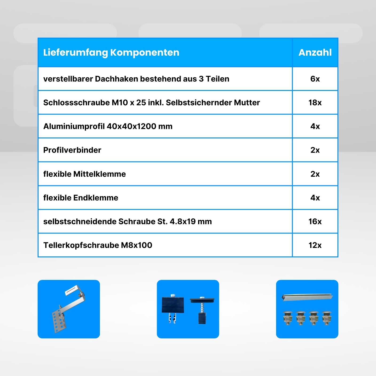Solarpanel Befestigung ROOF - Ziegeldach Set – Bild 6